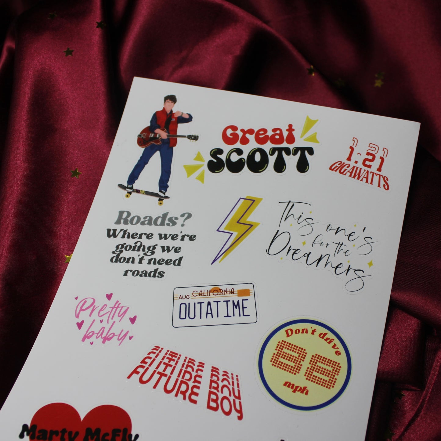 Back to the Future The Musical Sticker Sheet