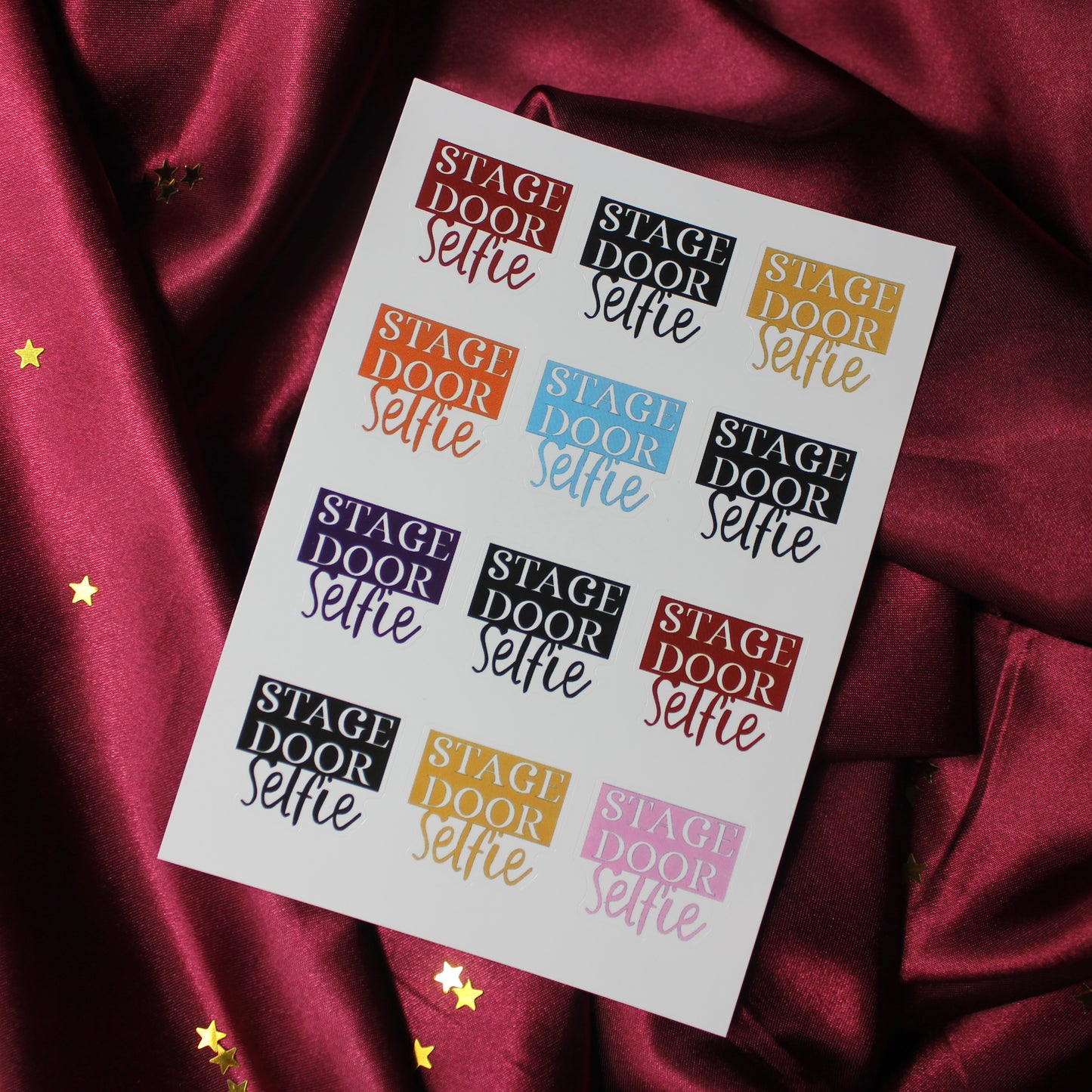 Theatre Scrapbooking Sticker Sheets