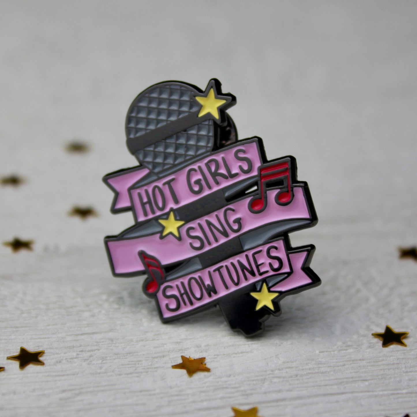 Hot Girls Sing Showtunes Soft Enamel Pin