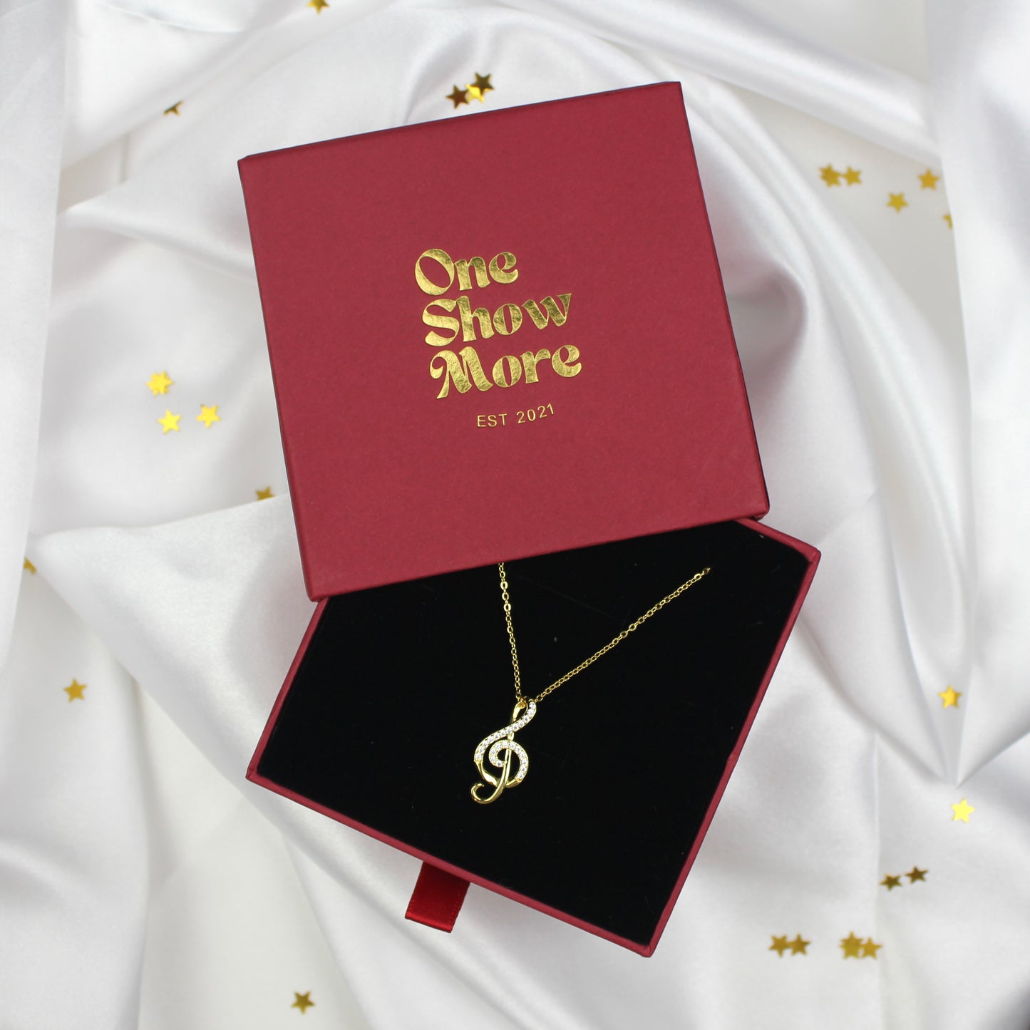 Treble Clef Cubic Zirconia Necklace