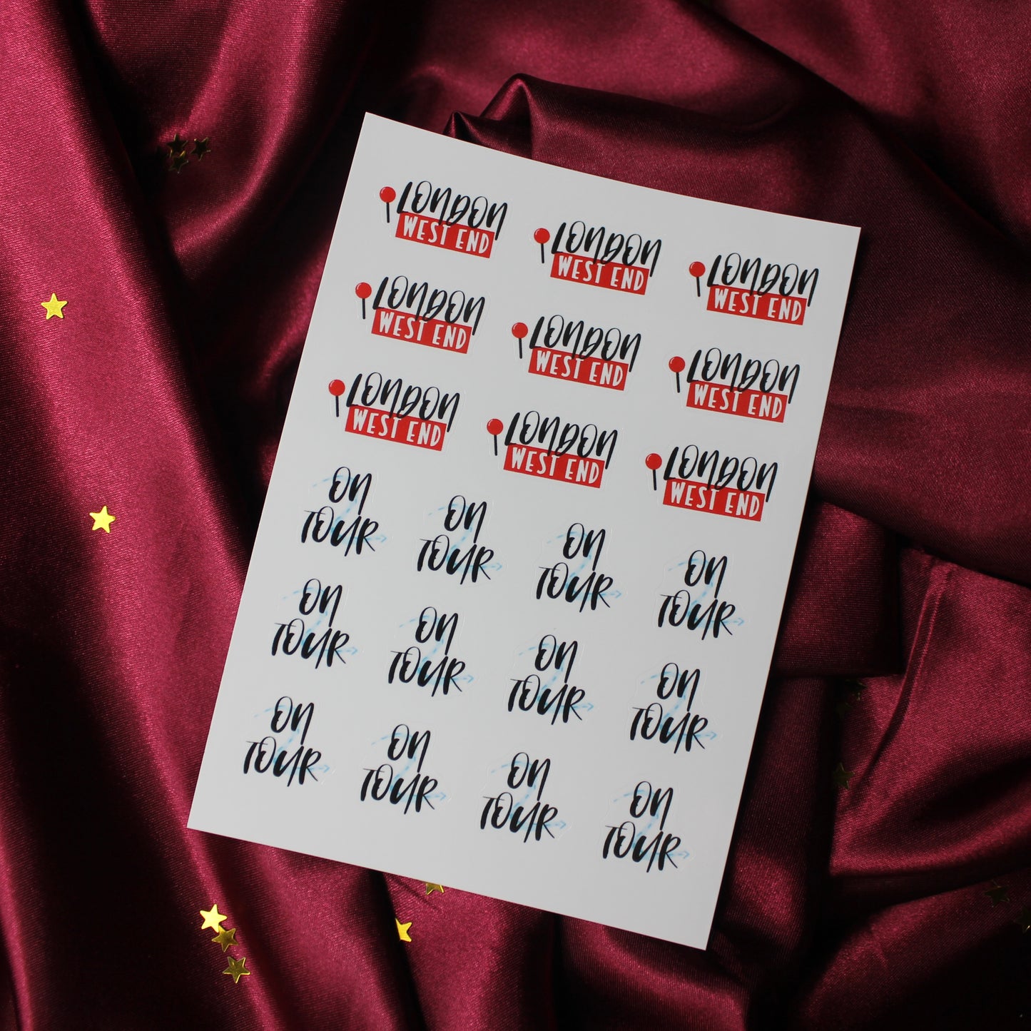 Theatre Scrapbooking Sticker Sheets