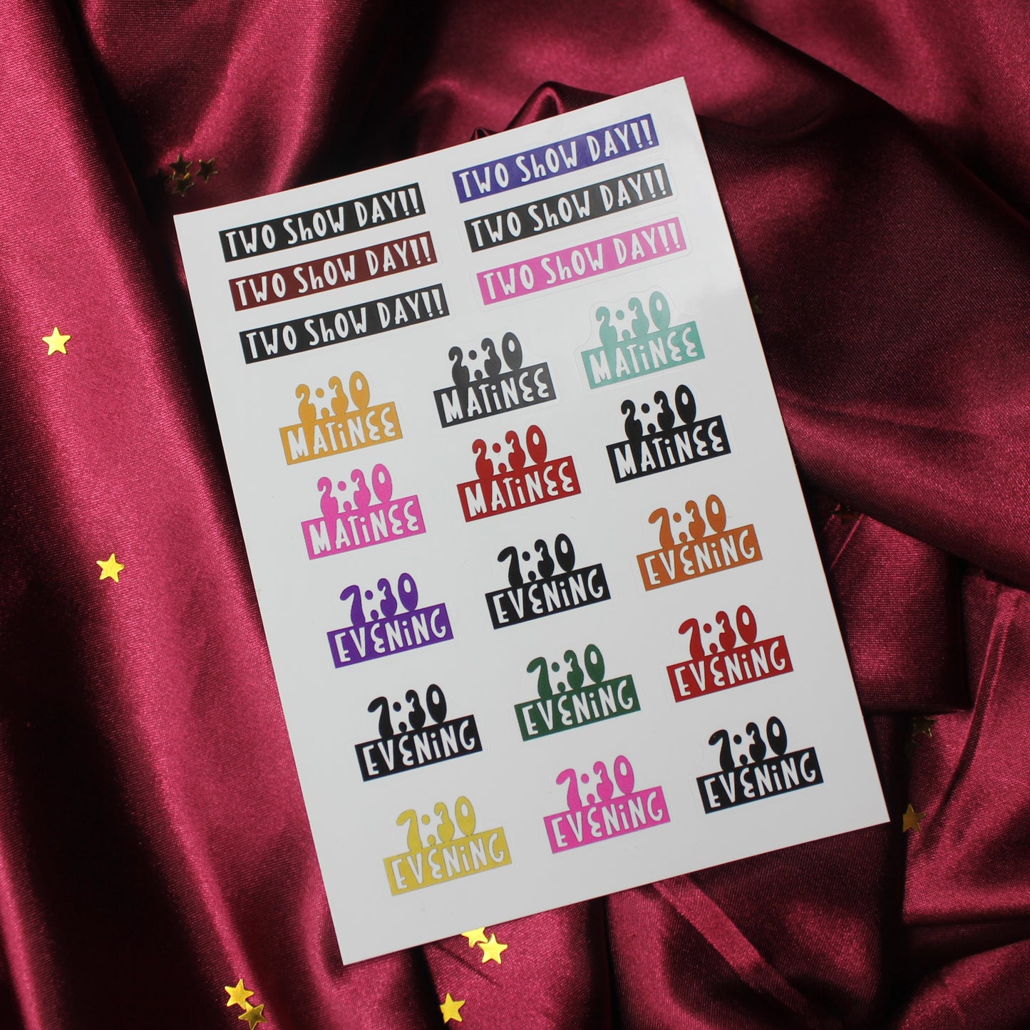 Theatre Scrapbooking Sticker Sheets