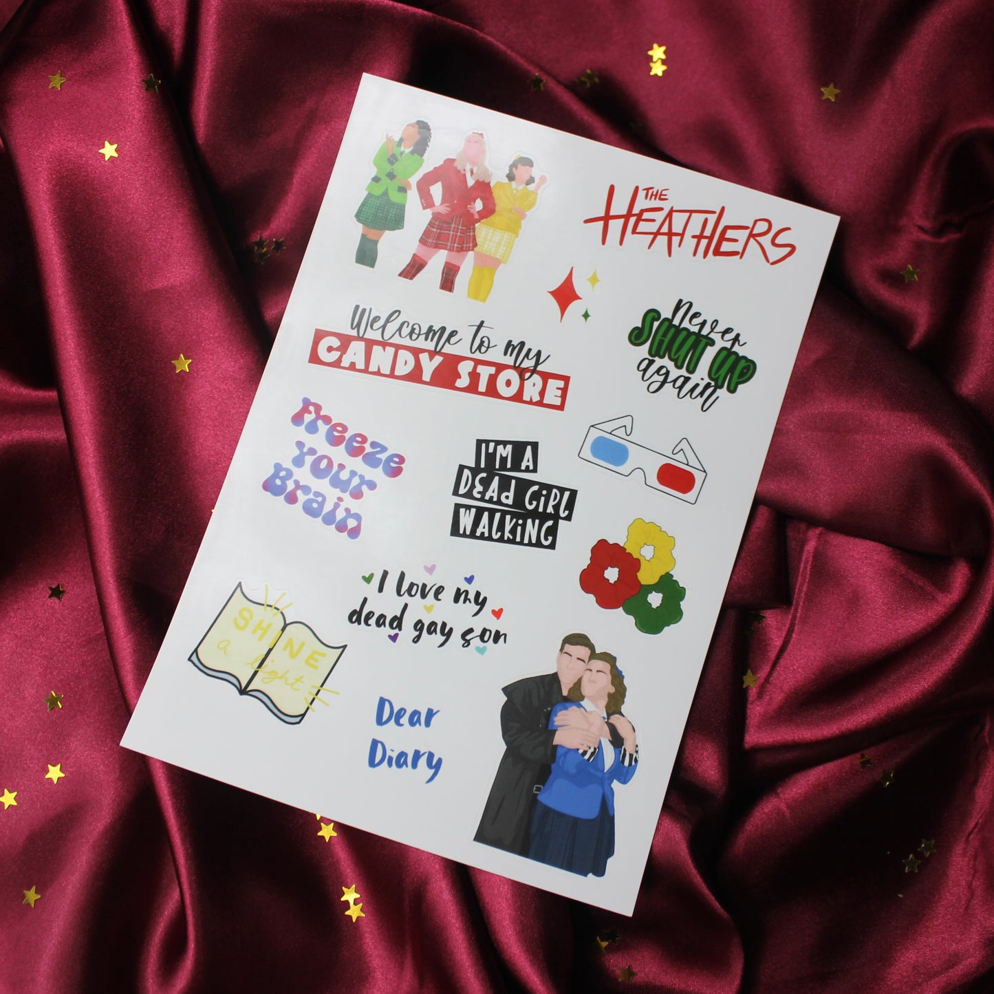 Heathers The Musical Sticker Sheet