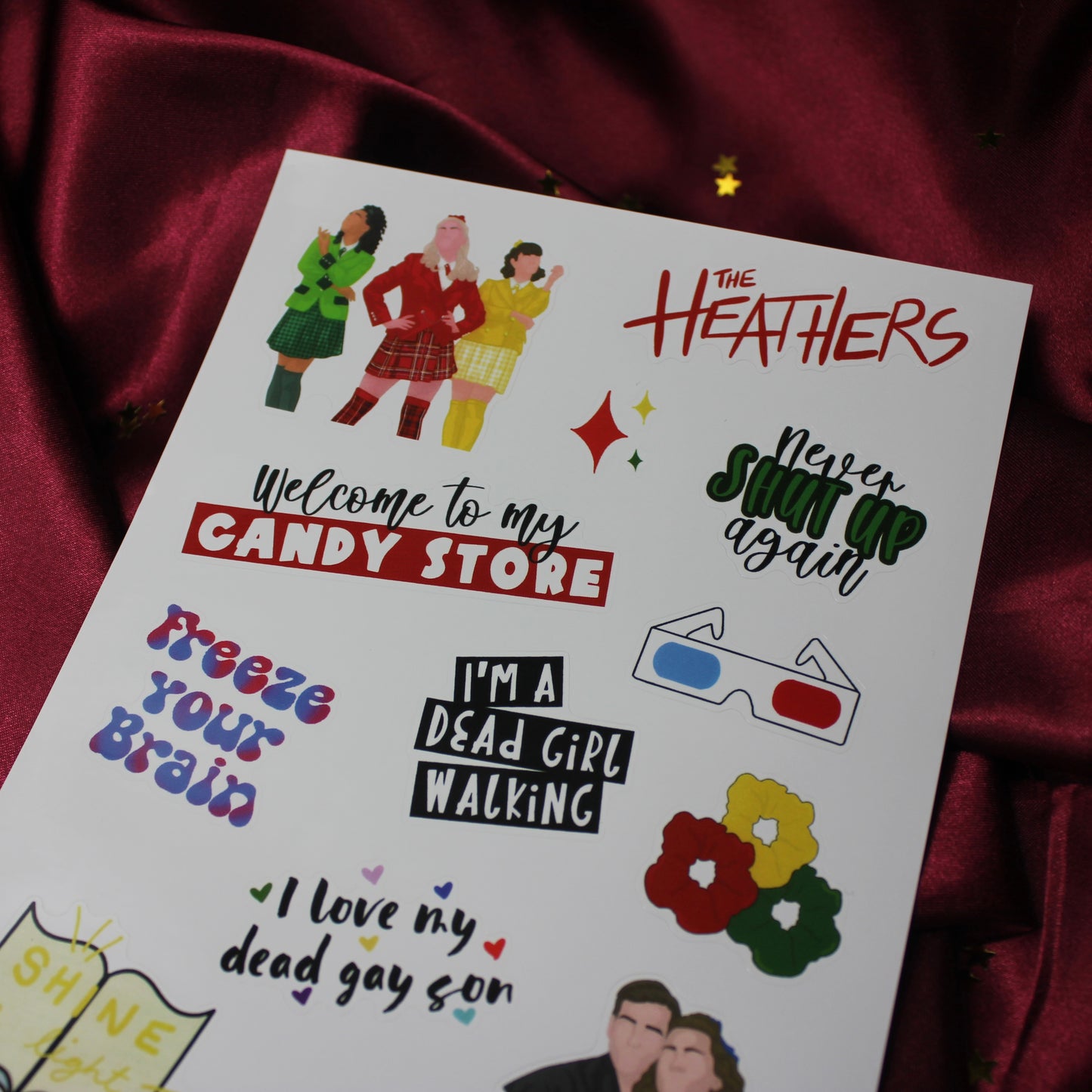 Heathers The Musical Sticker Sheet