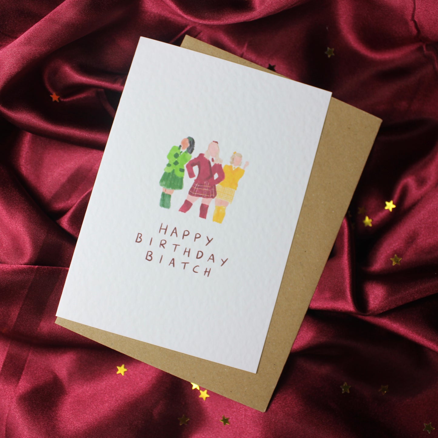 Heathers The Musical Happy Birthday Biatch Birthday Card