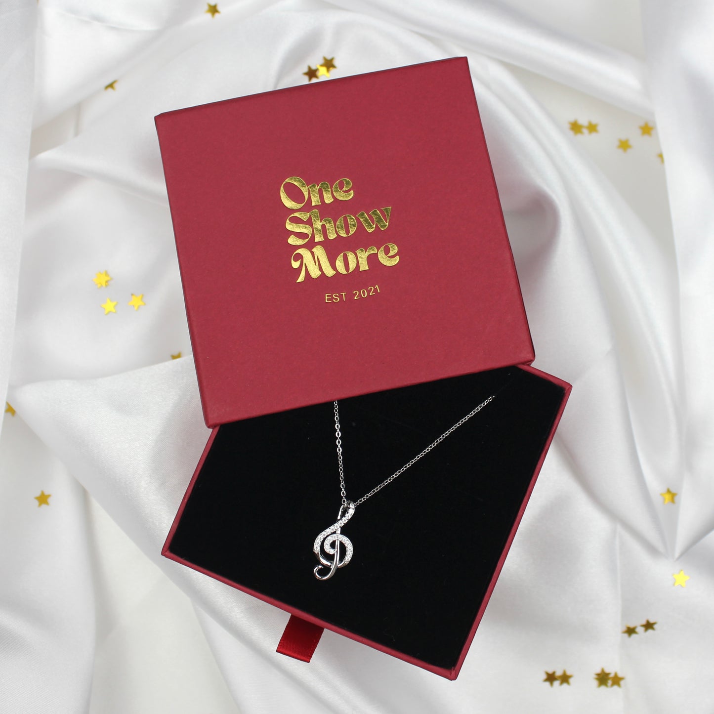 Treble Clef Cubic Zirconia Necklace