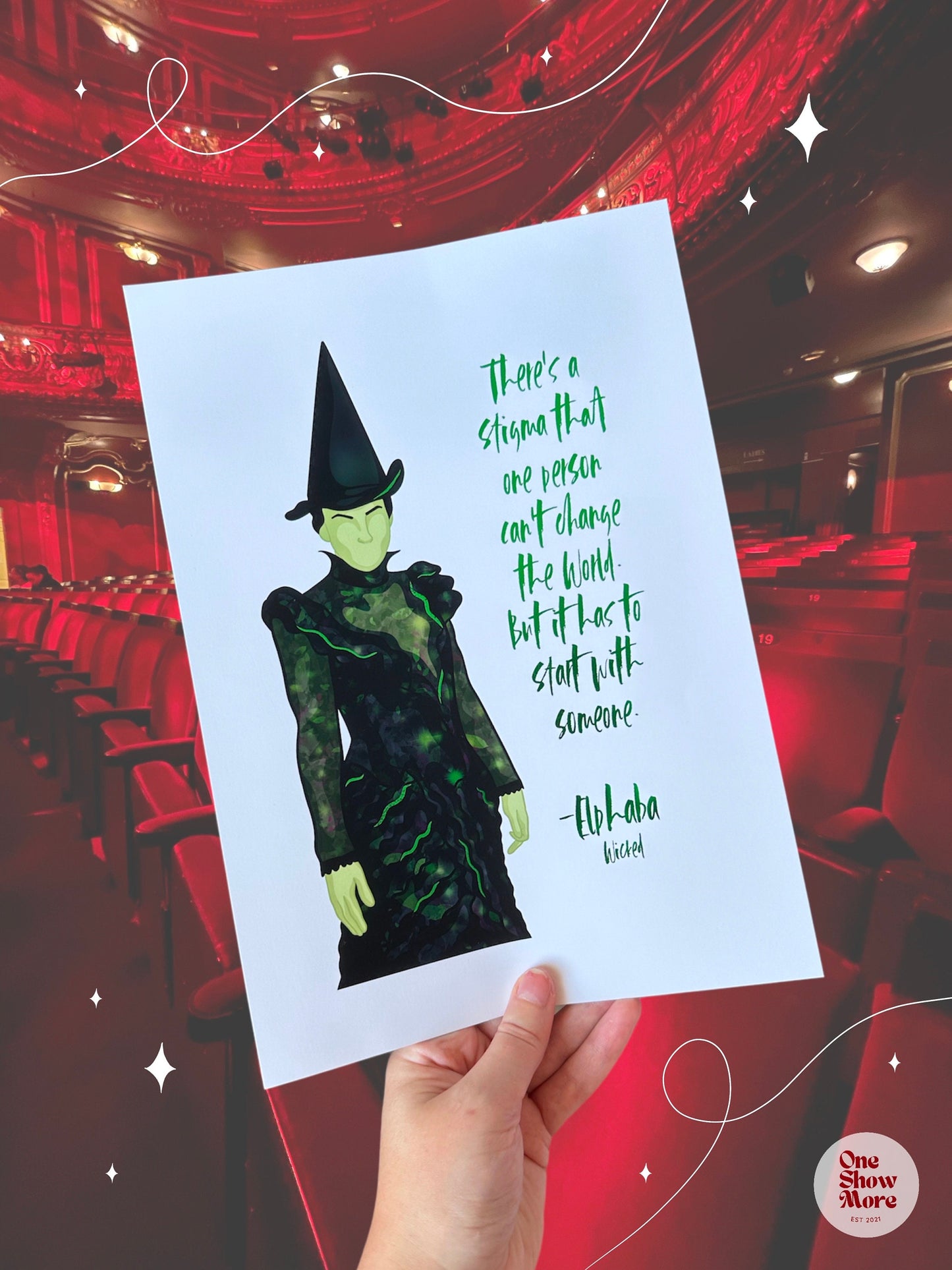 Wicked The Musical, Elphaba and Glinda Foil Prints