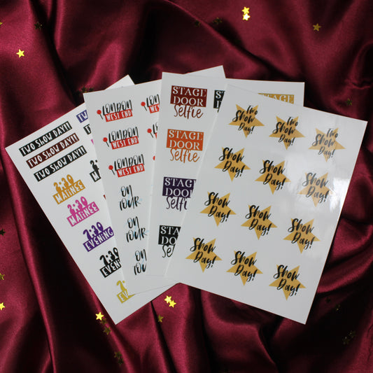 Theatre Scrapbooking Sticker Sheets