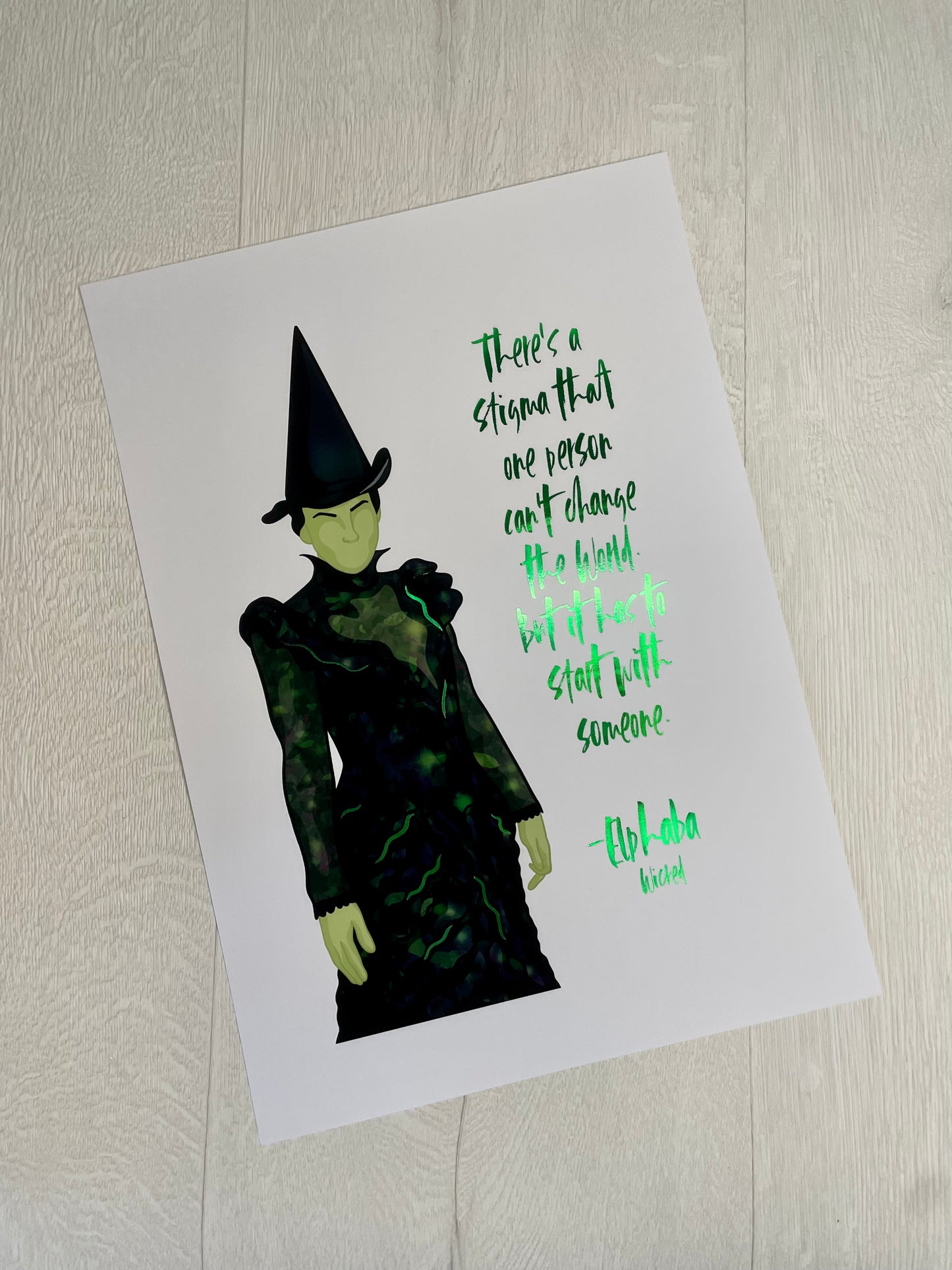 Wicked The Musical Elphaba Foil Print