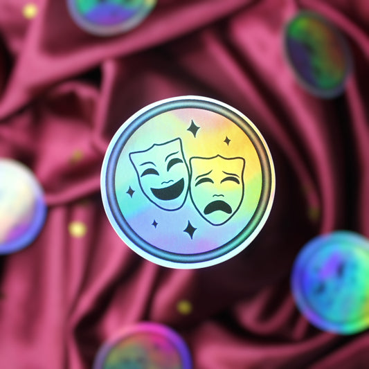 Rainbow Theatre Faces Holographic Sticker