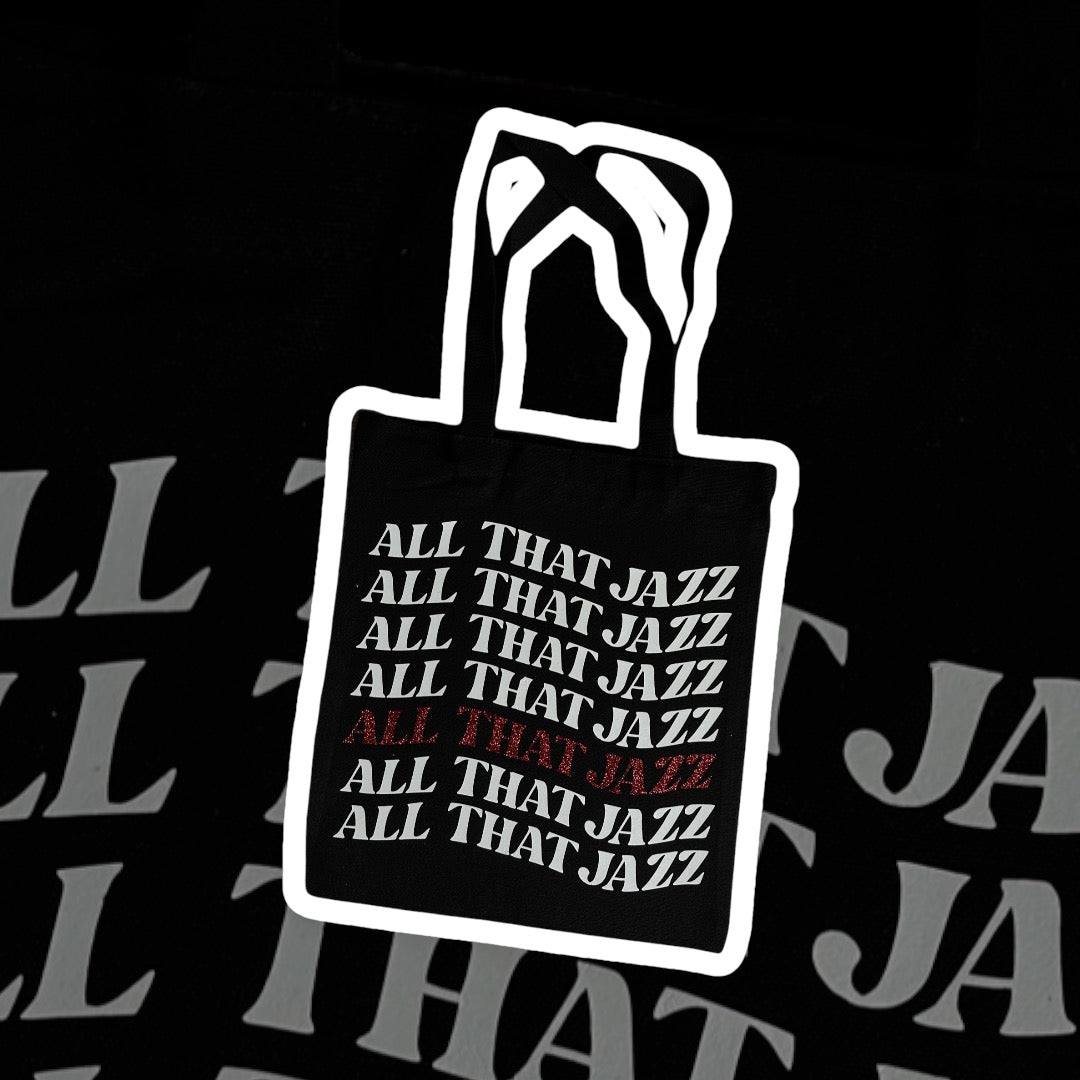 All That Jazz Black Canvas Tote Bag