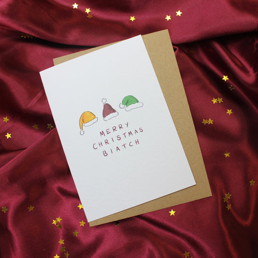 Heathers The Musical Merry Christmas Biatch Greetings Card