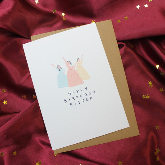 Hamilton The Musical Happy Birthday Sister Birthday Card