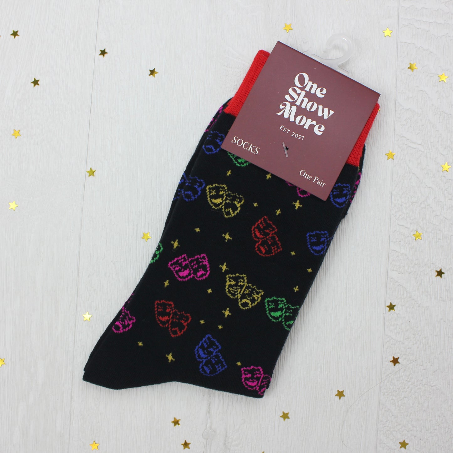 Theatre Comedy and Tragedy Masks Socks