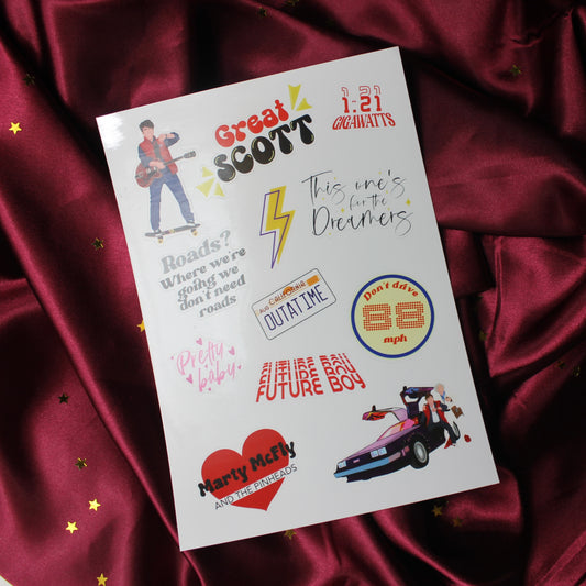 Back to the Future The Musical Sticker Sheet