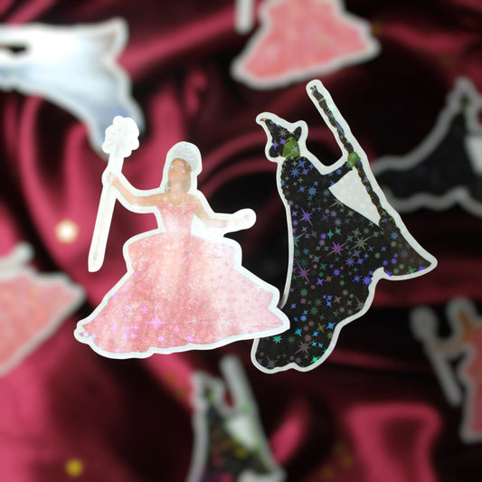 Elphaba and Glinda Wicked The Musical Movie Holographic Stickers
