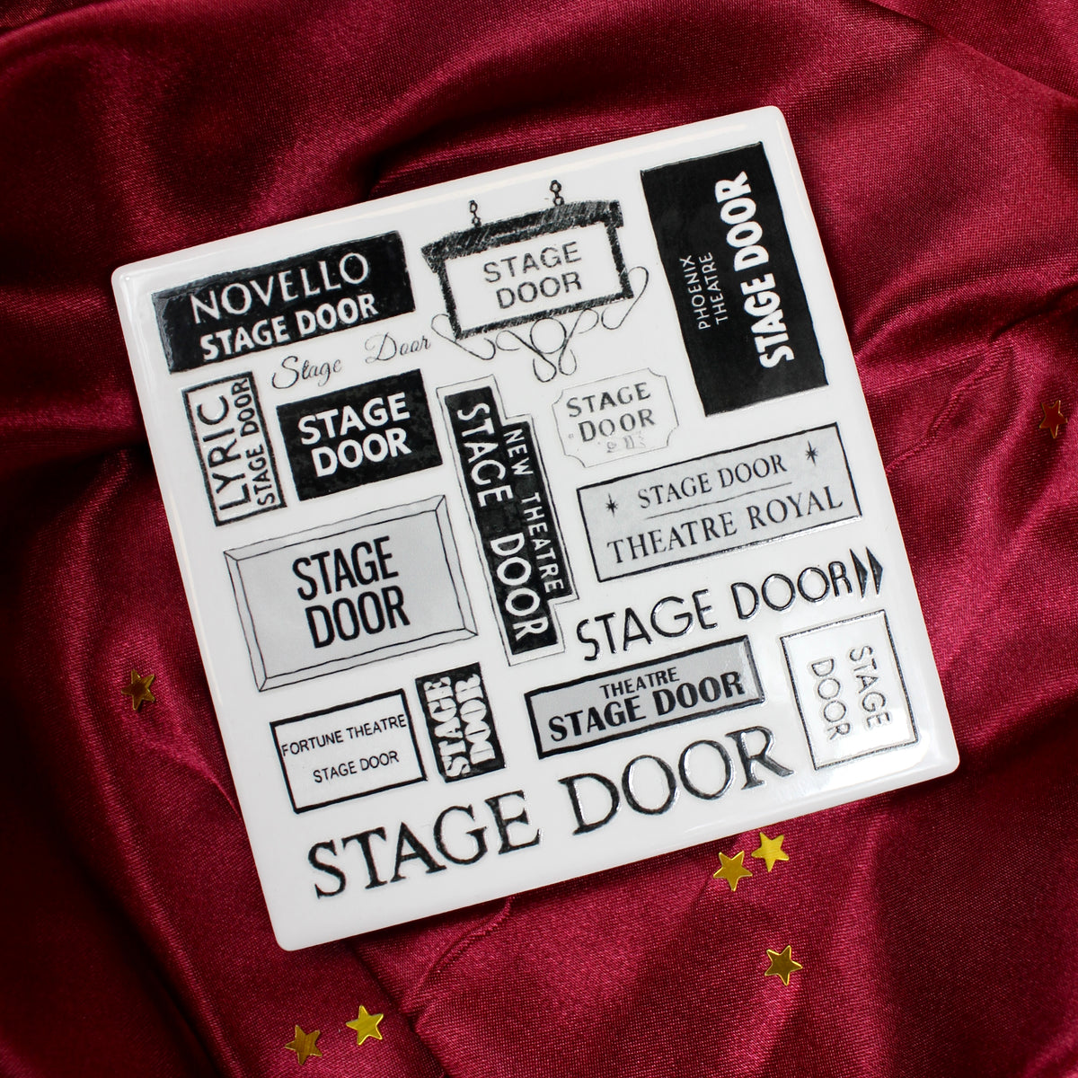 Theatre Stage Door Ceramic Coaster