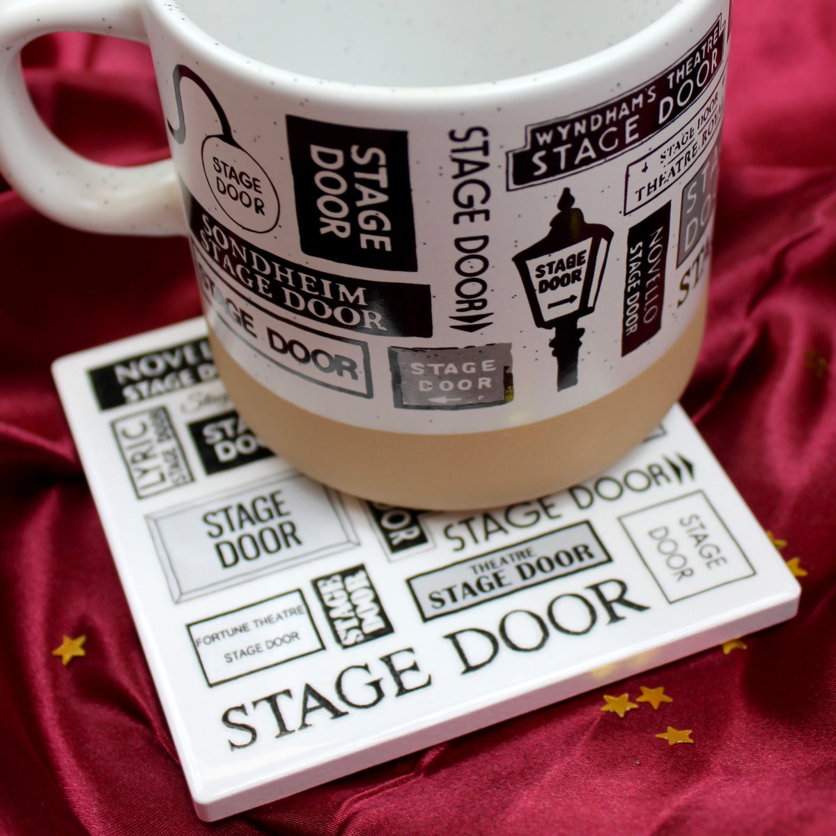 Theatre Stage Door Ceramic Coaster