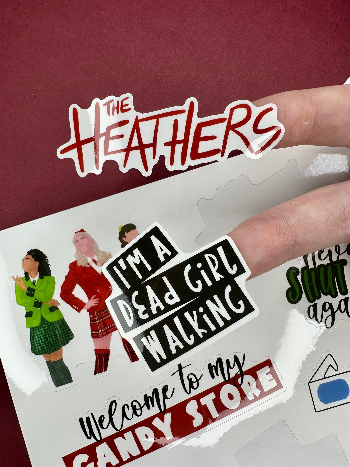 Heathers The Musical Sticker Sheet