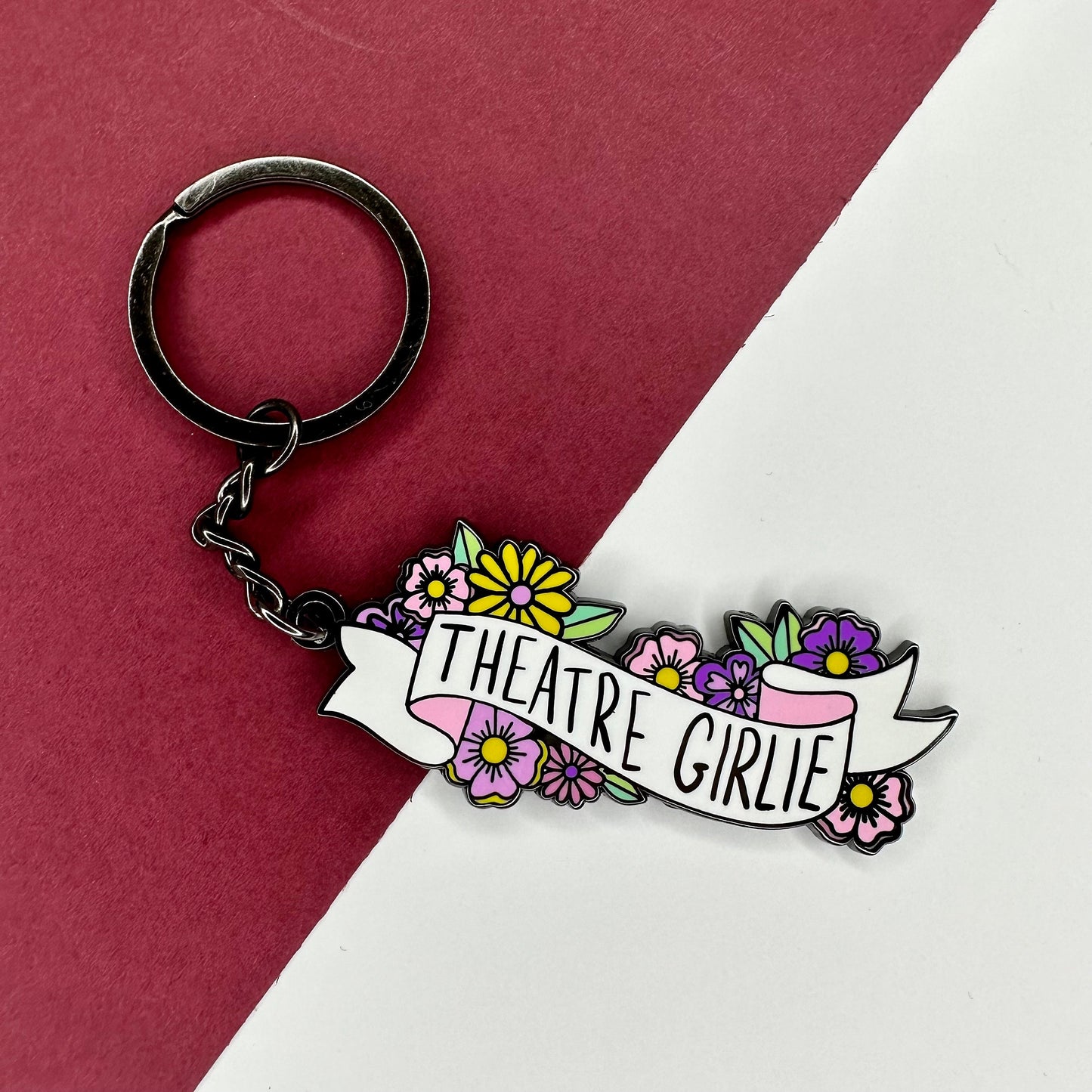 Theatre Girlie Enamel Keyring