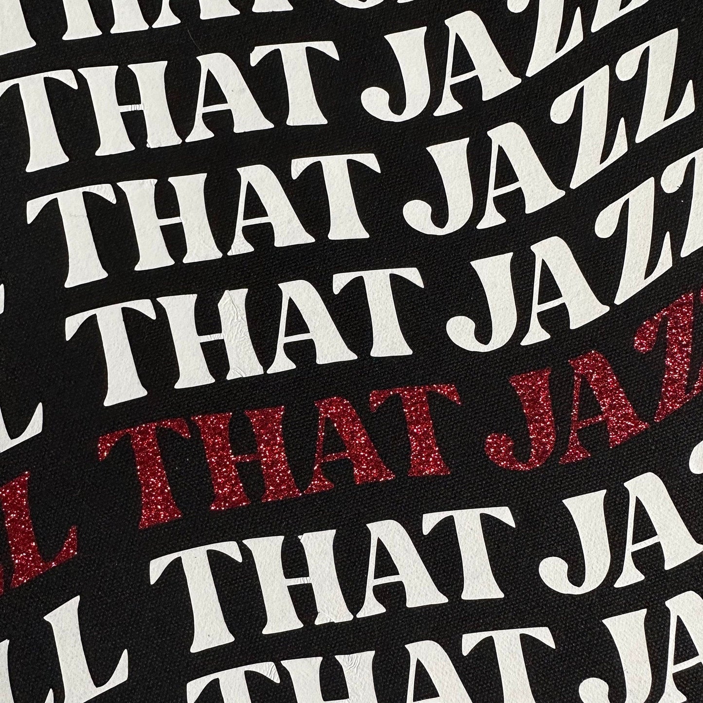 All That Jazz Black Canvas Tote Bag